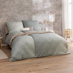 Estella Interlock Jersey Bettwäsche Svea 6268-540 oliv grün 135x200