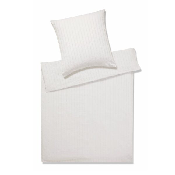 Elegante Seersucker Bettwäsche Chelsea 7013-70 einfarbig natur 135x200