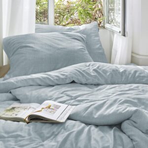 Irisette Seersucker Bettwäsche Easy 8514-20 Streifen Blau 135x200