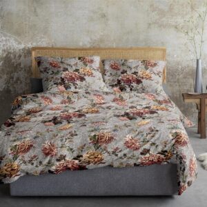 Irisette Flausch Cotton Bettwäsche Zobel 8552-11 Blumen Natur 135x200