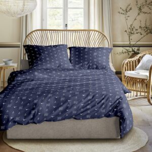 Irisette Seersucker Bettwäsche Easy 8603-21 Maritim Blau Weiß 135x200