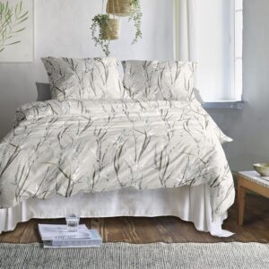 Irisette Seersucker Bettwäsche Easy 8648-80 Gräser Natur Beige 135x200