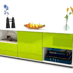 Lowboard Ambra, Grün (136x49x35cm)