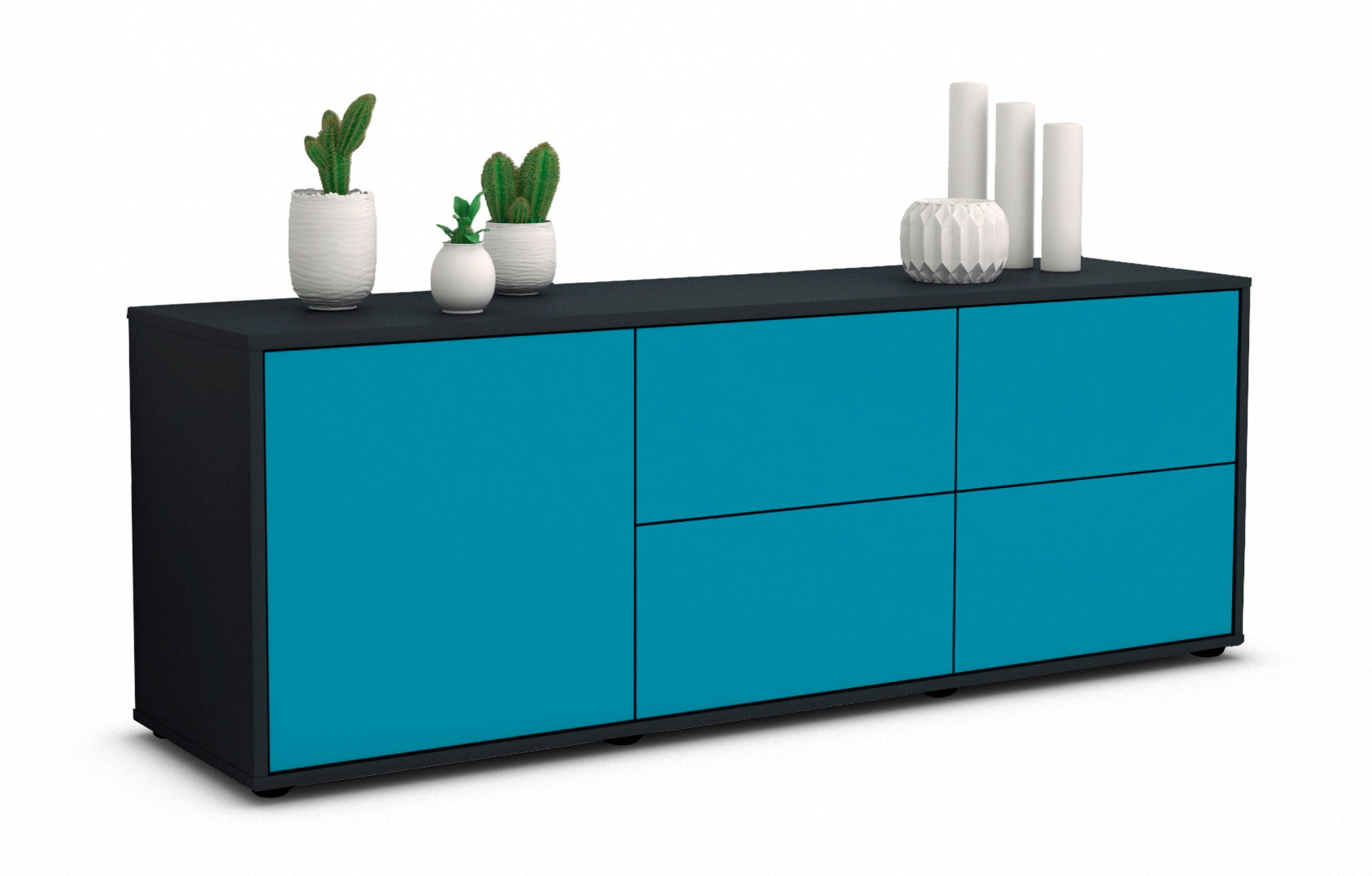 Lowboard Aloisia, Türkis (136x49x35cm) 1 Lowboard Aloisia, Türkis (136x49x35cm)