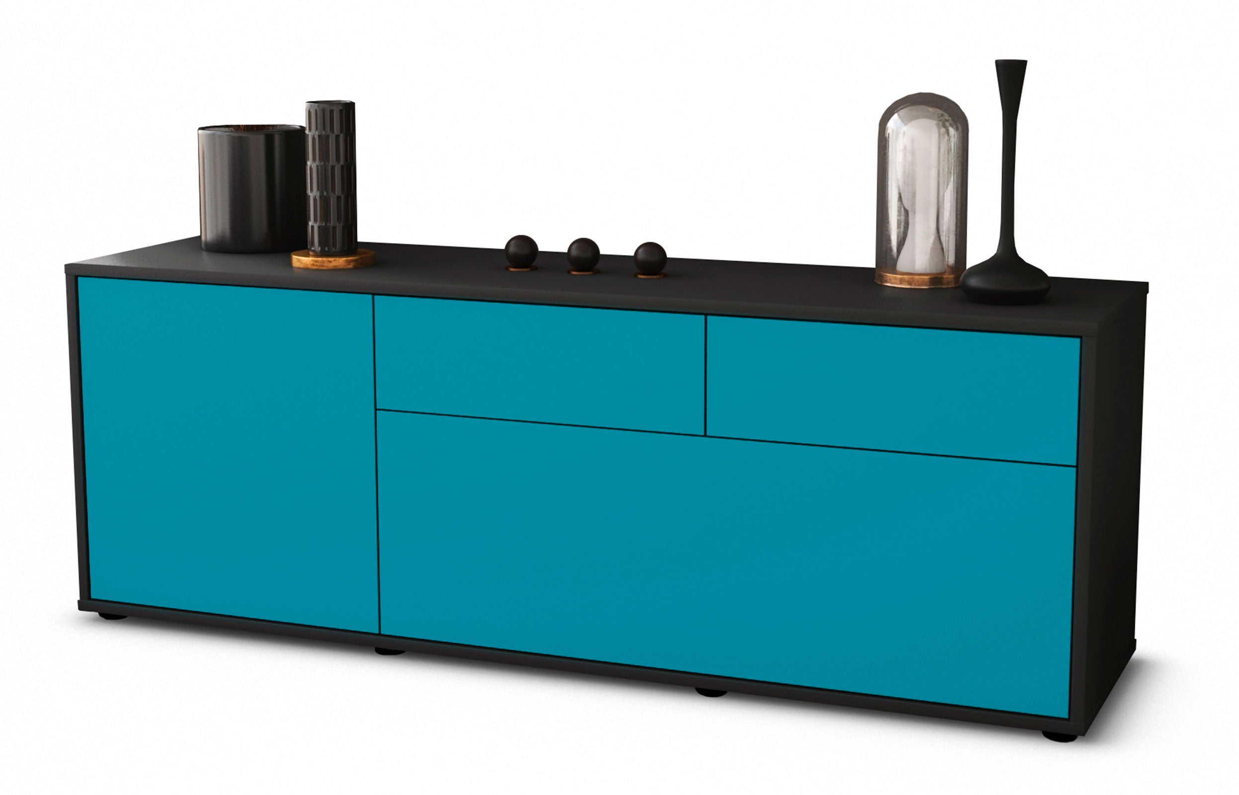 Lowboard Annabell, Türkis (136x49x35cm) 1 Lowboard Annabell, Türkis (136x49x35cm)
