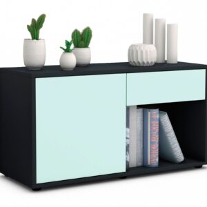 Lowboard Alberina | Korpus Anthrazit | Front in Mint | 92x49x35cm (BxHxT)