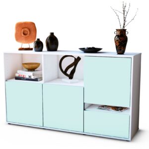 Sideboard Eda | Korpus Weiß | Front in Mint | 136x79x35cm (BxHxT)