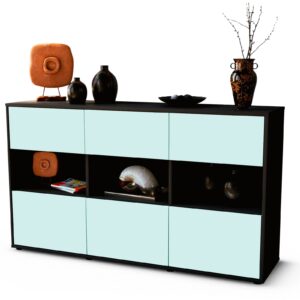 Sideboard Dorett | Korpus Anthrazit | Front in Mint | 136x79x35cm (BxHxT)