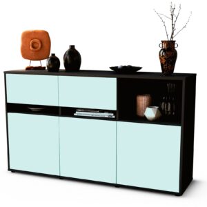 Sideboard Dorotea | Korpus Anthrazit | Front in Mint | 136x79x35cm (BxHxT)