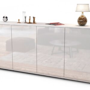 Sideboard Elana | Korpus Weiß | Front in Hochglanz Weiß | 180x79x35cm (BxHxT)