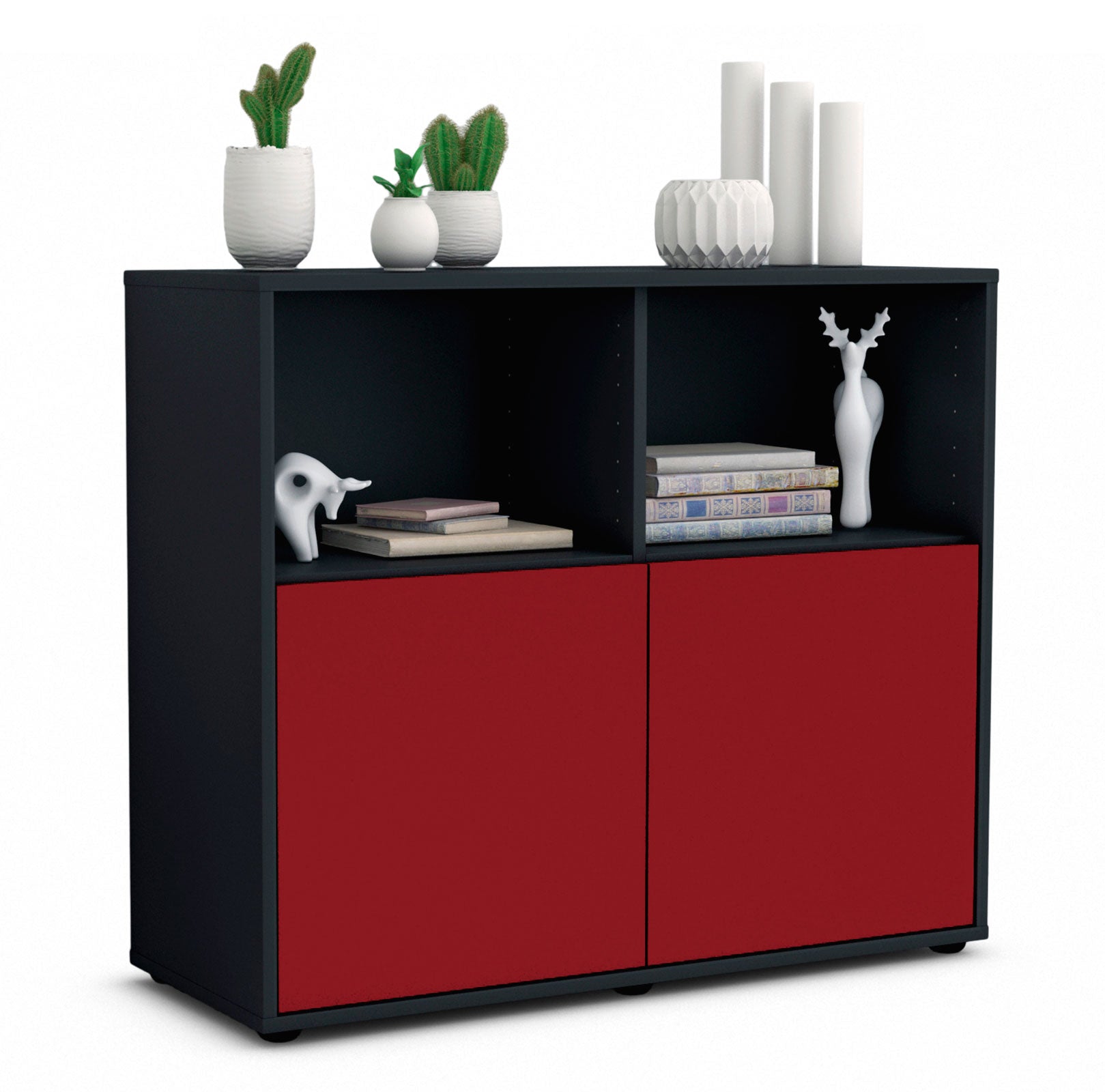 Sideboard Camilla | | Front in Bordeaux | 92x79x35cm (BxHxT) 1 Sideboard Camilla | | Front in Bordeaux | 92x79x35cm (BxHxT)