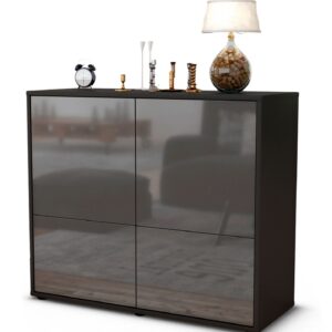 Sideboard Cara | | Front in Hochglanz Grau | 92x79x35cm (BxHxT)