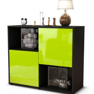 Sideboard Caralina | | Front in Hochglanz Grün | 92x79x35cm (BxHxT)