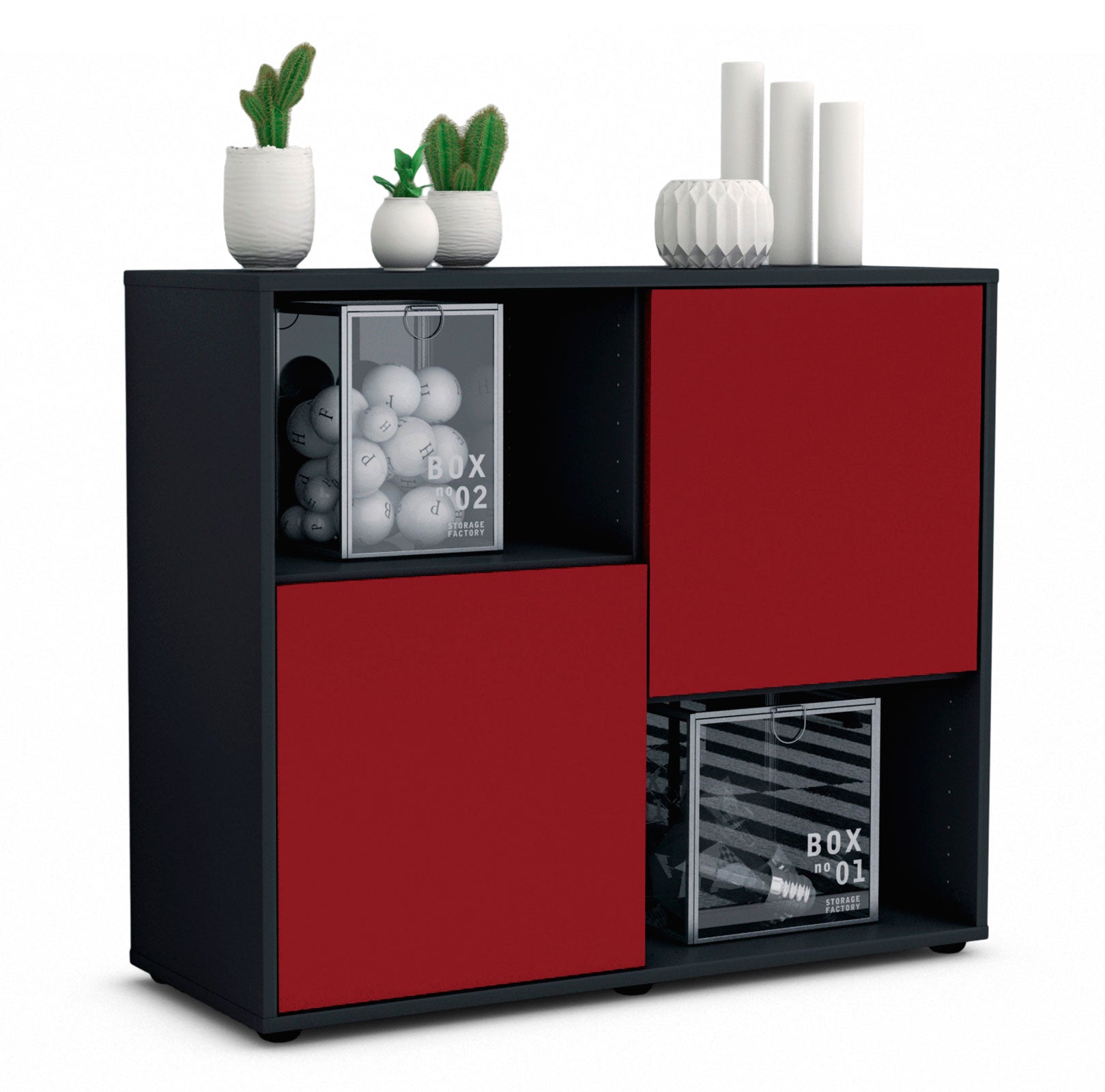 Sideboard Caralina | | Front in Bordeaux | 92x79x35cm (BxHxT) 1 Sideboard Caralina | | Front in Bordeaux | 92x79x35cm (BxHxT)