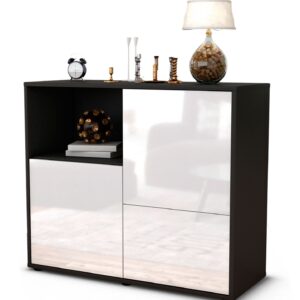 Sideboard Carina | | Front in Hochglanz Weiß | 92x79x35cm (BxHxT)