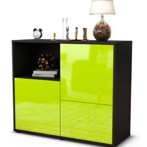 Sideboard Carina | | Front in Hochglanz Grün | 92x79x35cm (BxHxT)