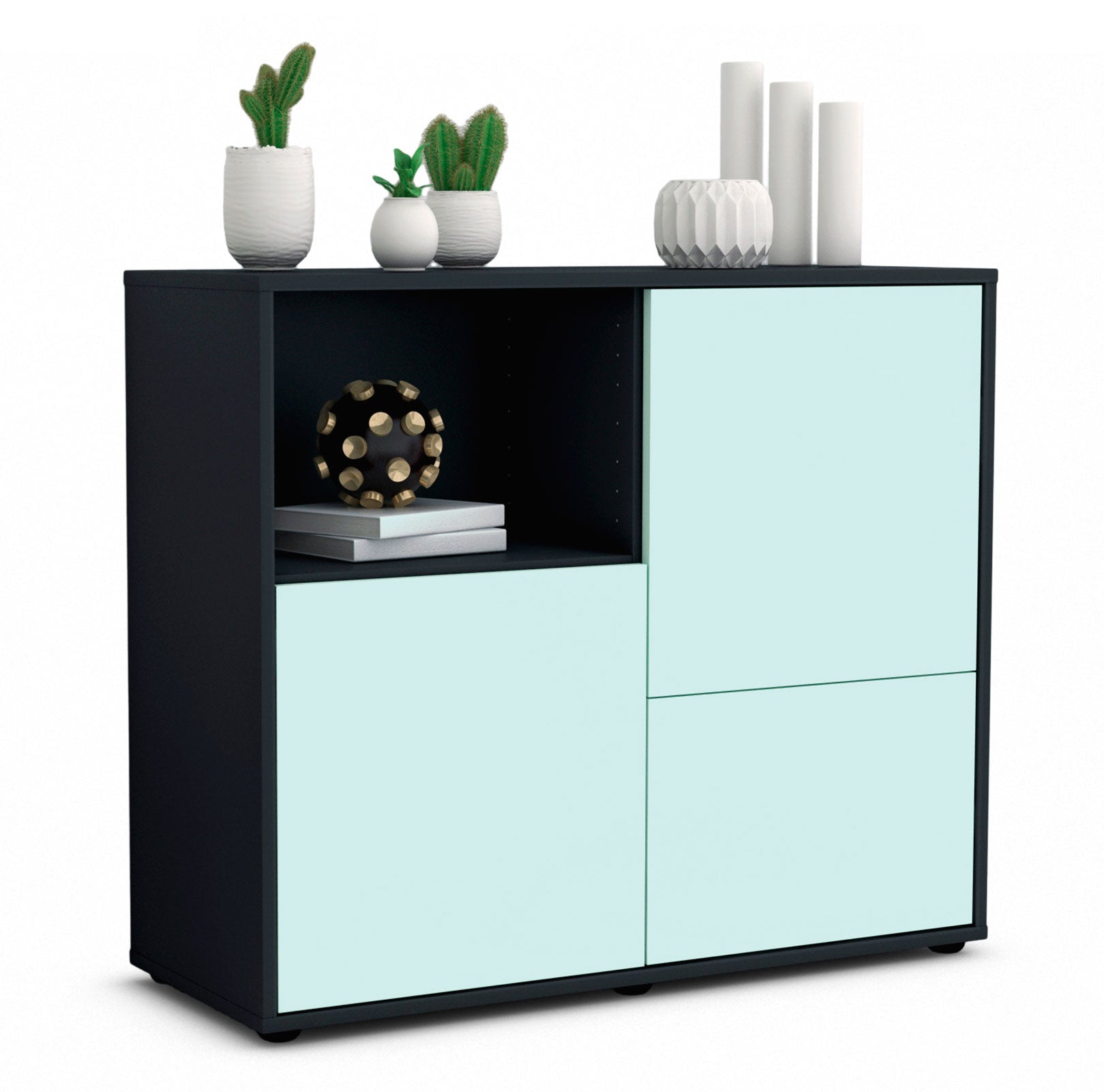 Sideboard Carina | | Front in Mint | 92x79x35cm (BxHxT) 1 Sideboard Carina | | Front in Mint | 92x79x35cm (BxHxT)