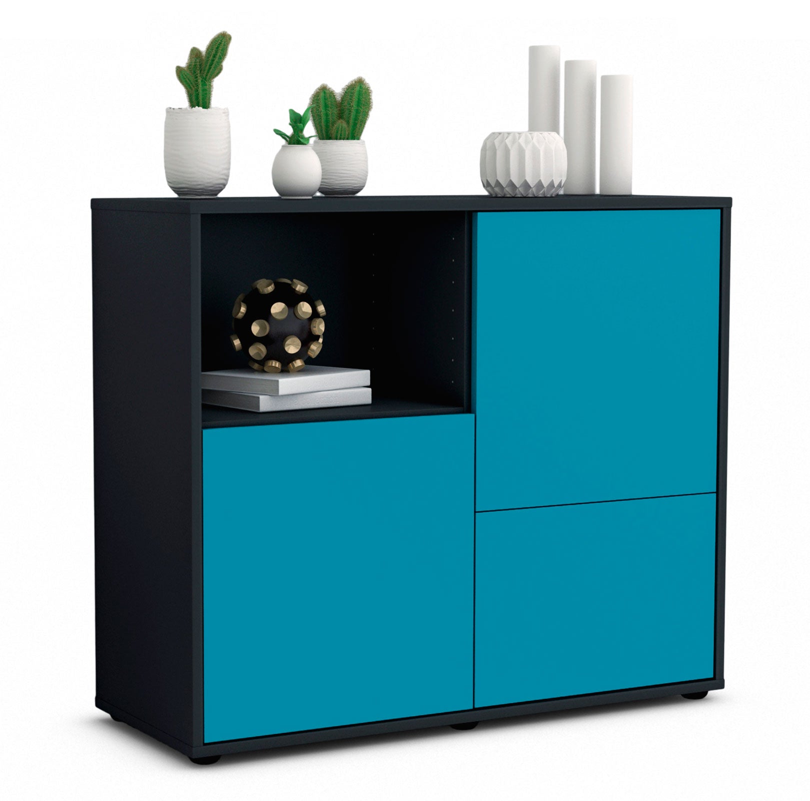 Sideboard Carina | | Front in Türkis | 92x79x35cm (BxHxT) 1 Sideboard Carina | | Front in Türkis | 92x79x35cm (BxHxT)