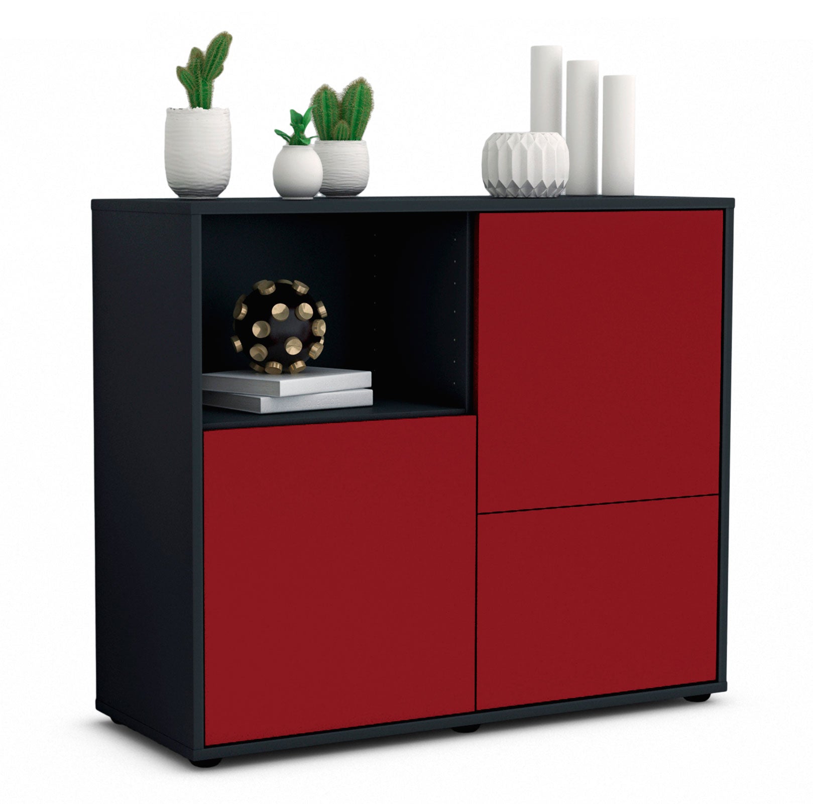 Sideboard Carina | | Front in Bordeaux | 92x79x35cm (BxHxT) 1 Sideboard Carina | | Front in Bordeaux | 92x79x35cm (BxHxT)