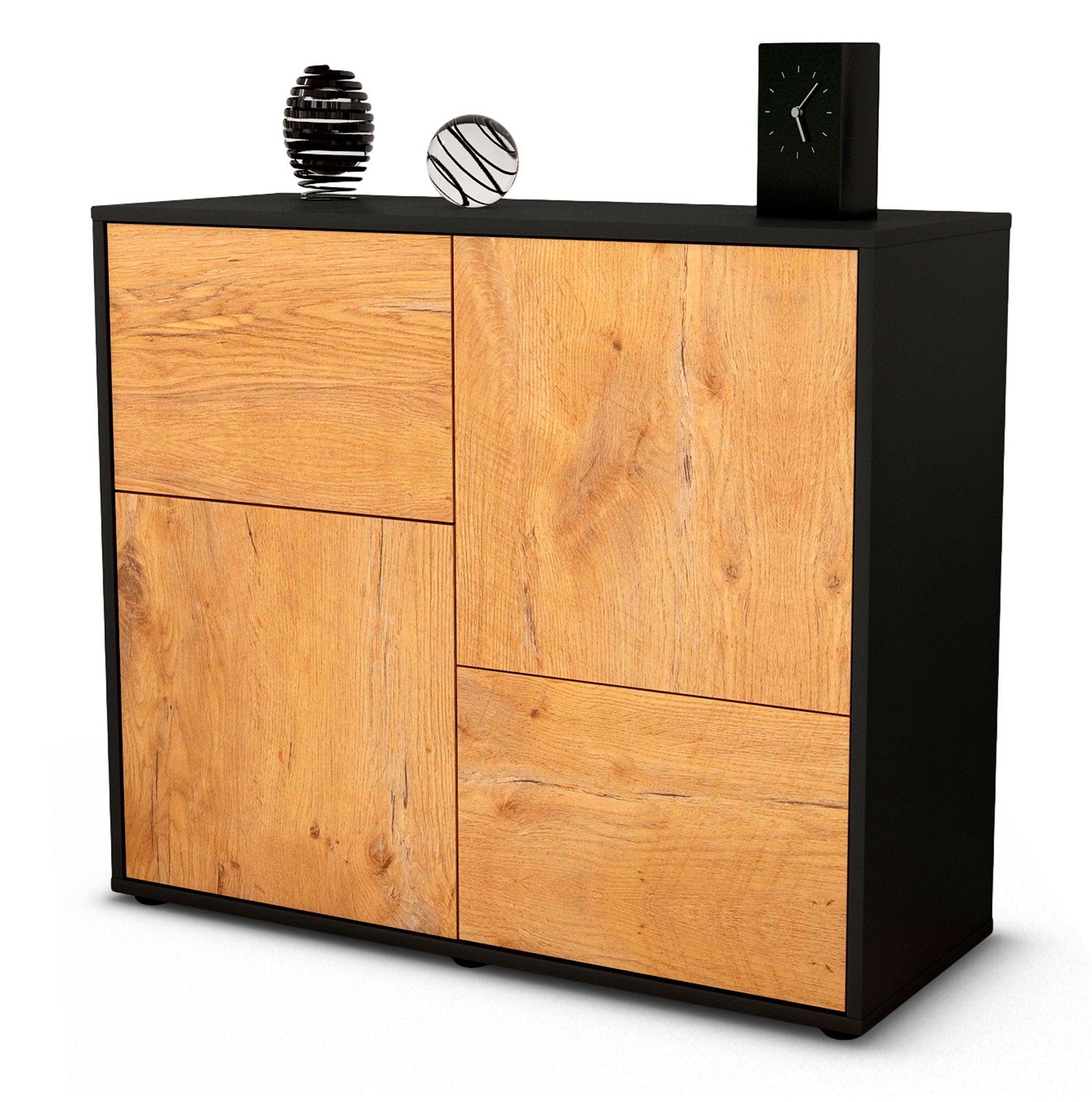Sideboard Carla | | Front in Eiche Holz Optik | 92x79x35cm (BxHxT) 1 Sideboard Carla | | Front in Eiche Holz Optik | 92x79x35cm (BxHxT)