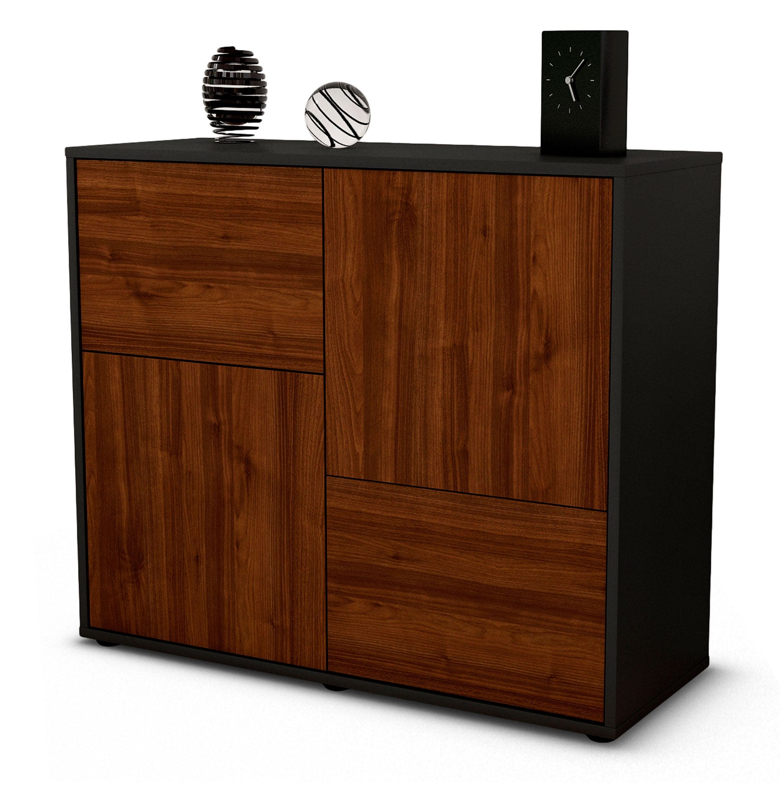 Sideboard Carla | | Front in Walnuss Holz Optik | 92x79x35cm (BxHxT) 1 Sideboard Carla | | Front in Walnuss Holz Optik | 92x79x35cm (BxHxT)