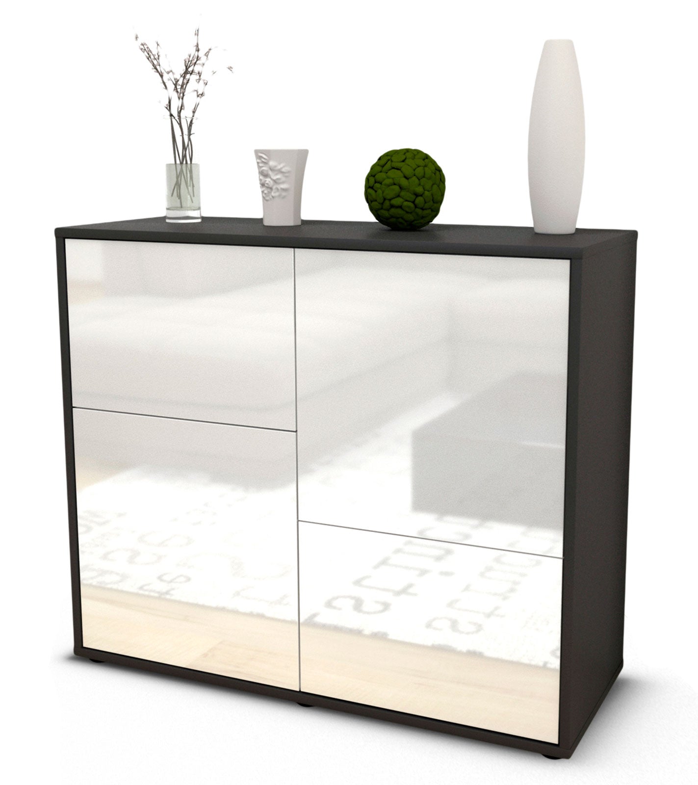 Sideboard Carla | | Front in Hochglanz Weiß | 92x79x35cm (BxHxT) 1 Sideboard Carla | | Front in Hochglanz Weiß | 92x79x35cm (BxHxT)