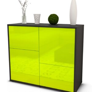 Sideboard Carla | | Front in Hochglanz Grün | 92x79x35cm (BxHxT)