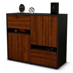 Sideboard Carlotta | | Front in Walnuss Holz Optik | 92x79x35cm (BxHxT)