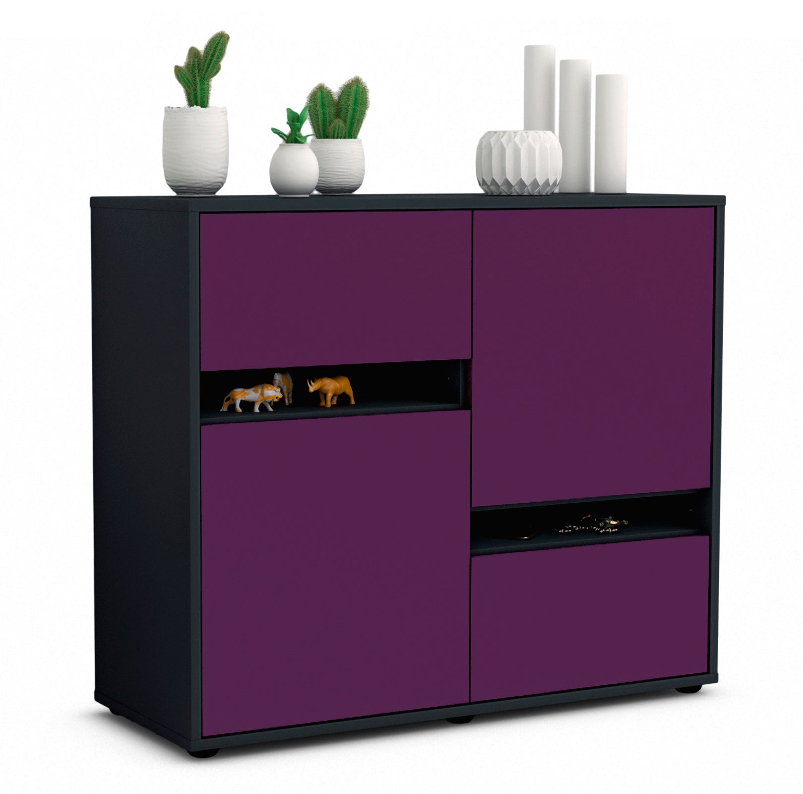 Sideboard Carlotta | | Front in Lila | 92x79x35cm (BxHxT) 1 Sideboard Carlotta | | Front in Lila | 92x79x35cm (BxHxT)