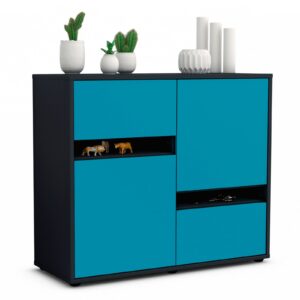 Sideboard Carlotta | | Front in Türkis | 92x79x35cm (BxHxT)
