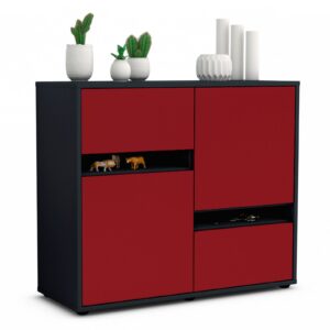 Sideboard Carlotta | | Front in Bordeaux | 92x79x35cm (BxHxT)