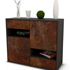 Sideboard Carmelina | | Front in Rost Optik | 92x79x35cm (BxHxT)
