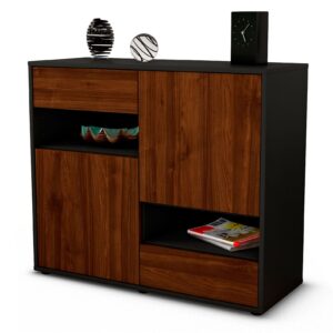 Sideboard Carmelina | | Front in Walnuss Holz Optik | 92x79x35cm (BxHxT)