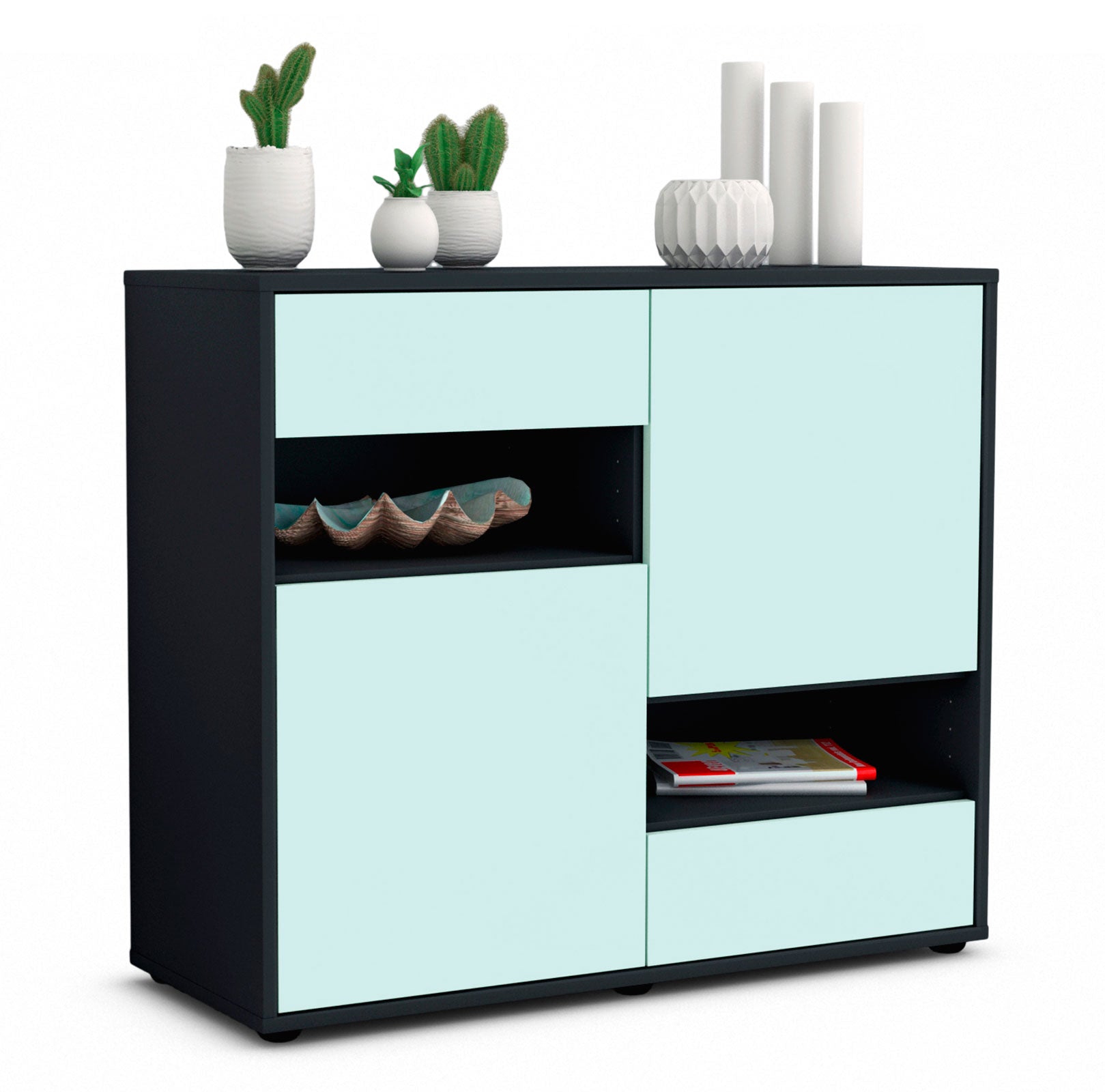 Sideboard Carmelina | | Front in Mint | 92x79x35cm (BxHxT) 1 Sideboard Carmelina | | Front in Mint | 92x79x35cm (BxHxT)