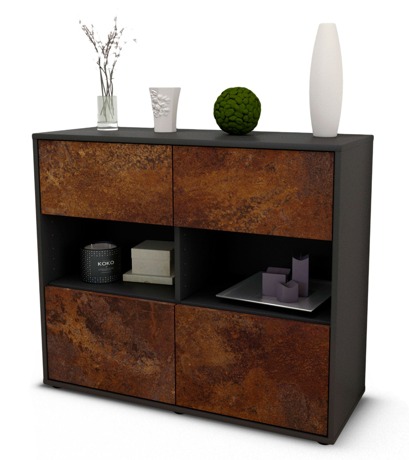 Sideboard Carmen | | Front in Rost Optik | 92x79x35cm (BxHxT) 1 Sideboard Carmen | | Front in Rost Optik | 92x79x35cm (BxHxT)