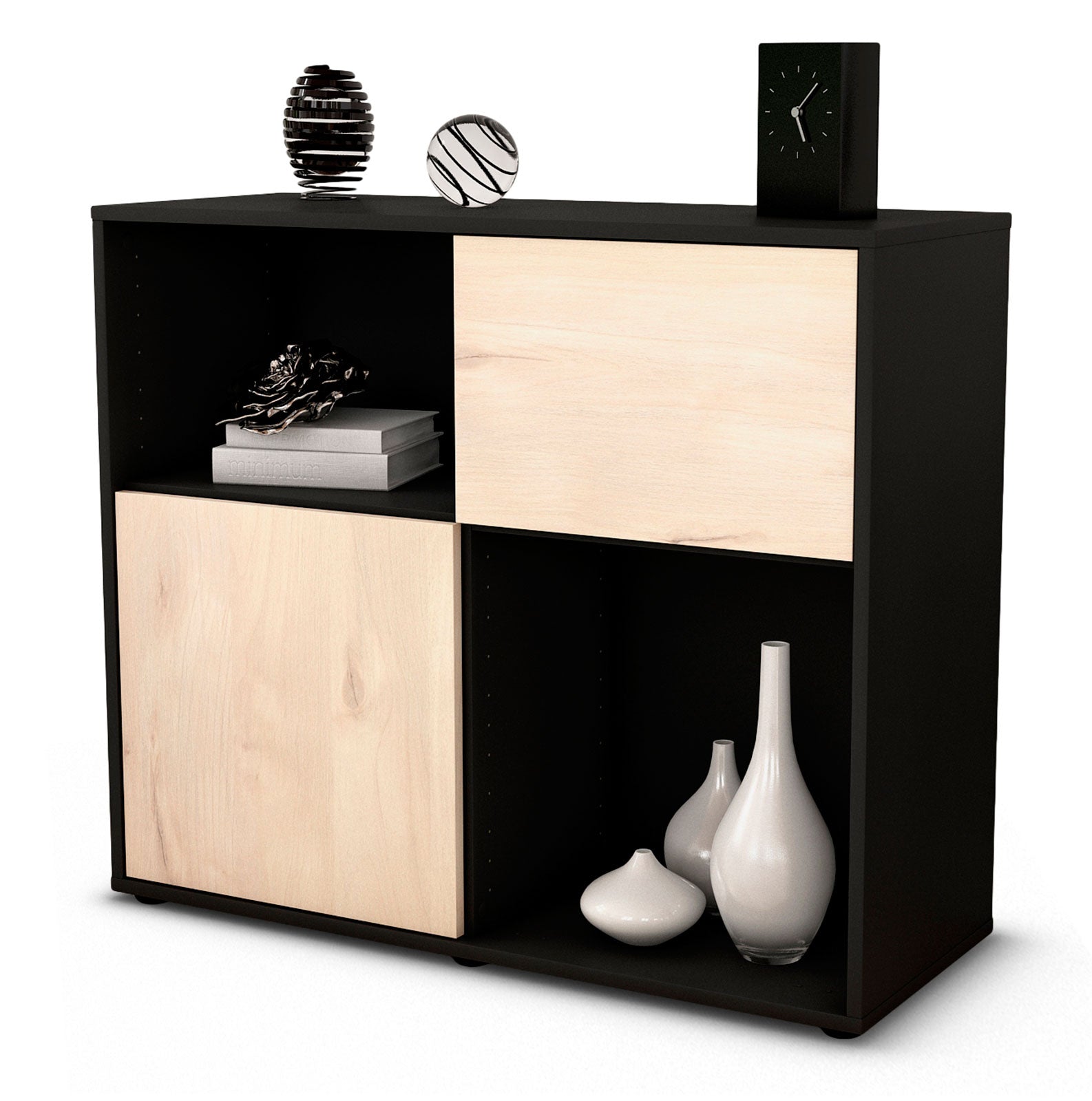 Sideboard Carola | | Front in Zeder Holz Optik | 92x79x35cm (BxHxT) 1 Sideboard Carola | | Front in Zeder Holz Optik | 92x79x35cm (BxHxT)