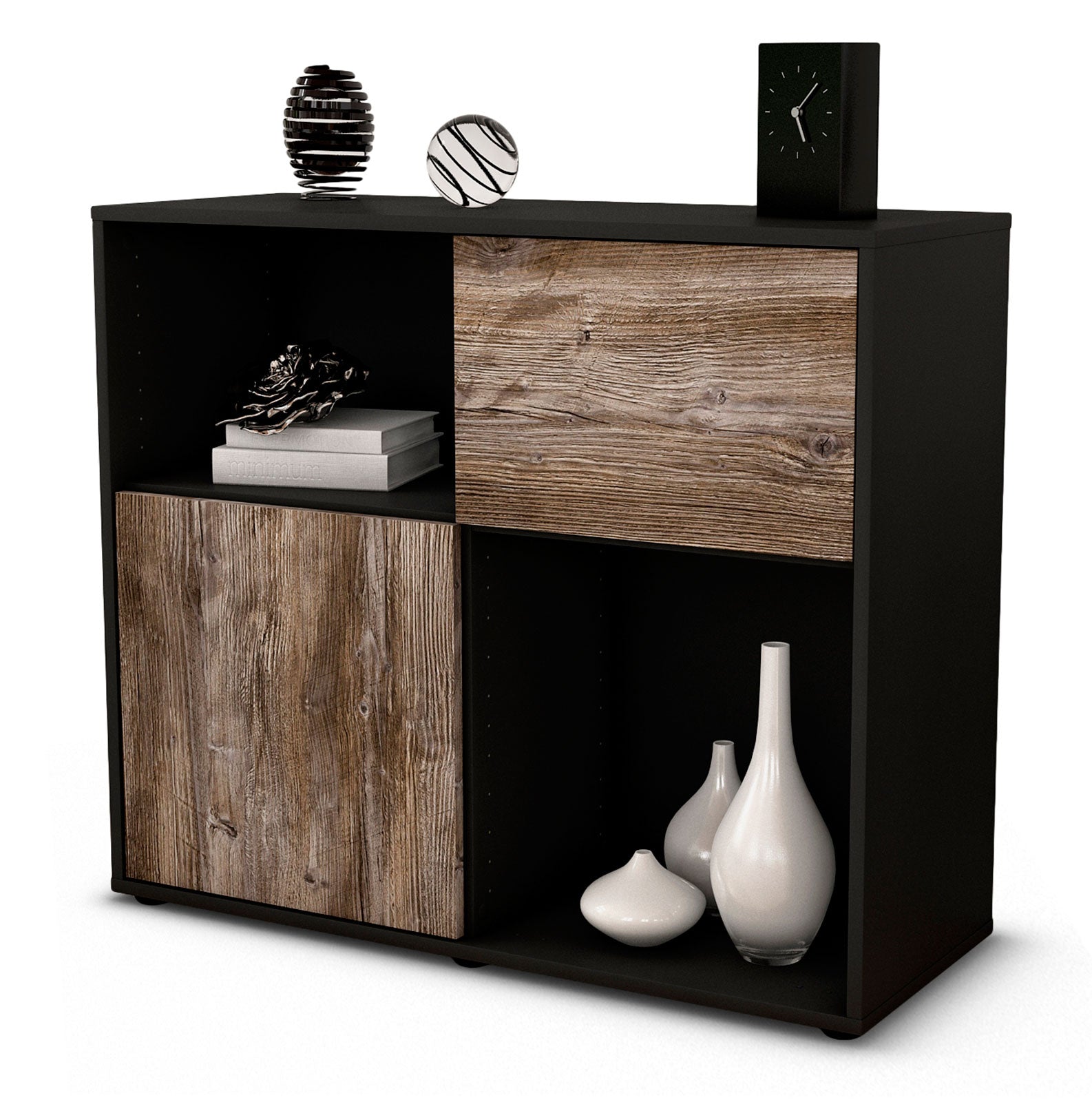 Sideboard Carola | | Front in Treibholz Holz Optik | 92x79x35cm (BxHxT) 1 Sideboard Carola | | Front in Treibholz Holz Optik | 92x79x35cm (BxHxT)