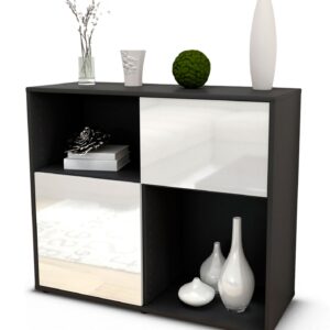 Sideboard Carola | | Front in Hochglanz Weiß | 92x79x35cm (BxHxT)