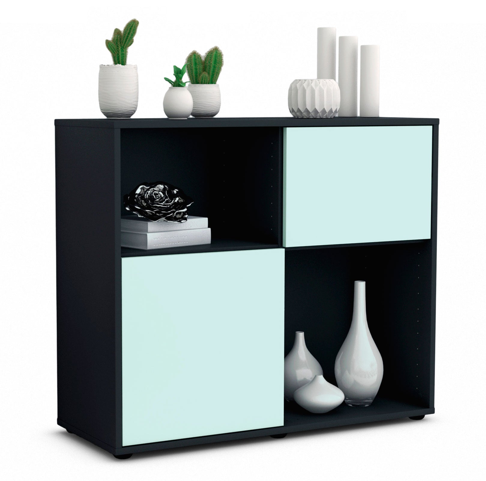 Sideboard Carola | | Front in Mint | 92x79x35cm (BxHxT) 1 Sideboard Carola | | Front in Mint | 92x79x35cm (BxHxT)