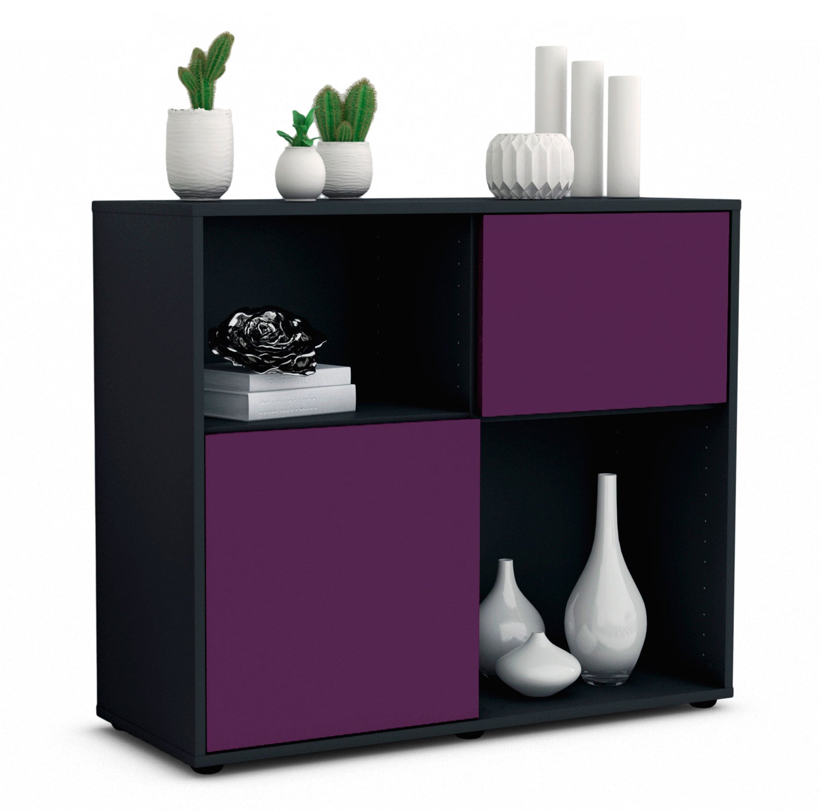 Sideboard Carola | | Front in Lila | 92x79x35cm (BxHxT) 1 Sideboard Carola | | Front in Lila | 92x79x35cm (BxHxT)