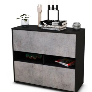 Sideboard Cassandra | | Front in Beton Optik | 92x79x35cm (BxHxT)