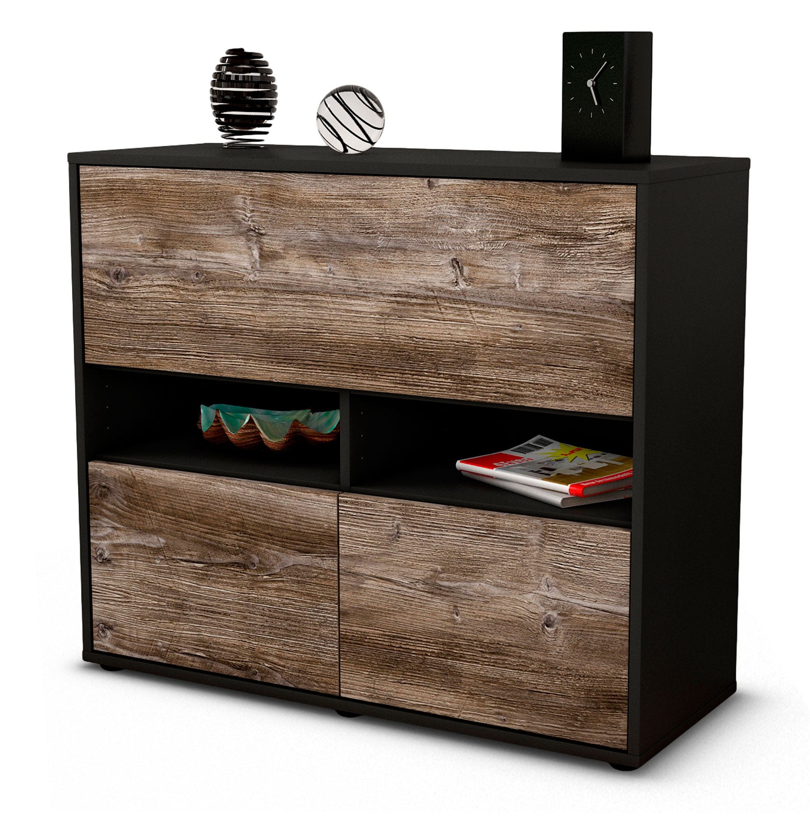 Sideboard Cassandra | | Front in Treibholz Holz Optik | 92x79x35cm (BxHxT) 1 Sideboard Cassandra | | Front in Treibholz Holz Optik | 92x79x35cm (BxHxT)
