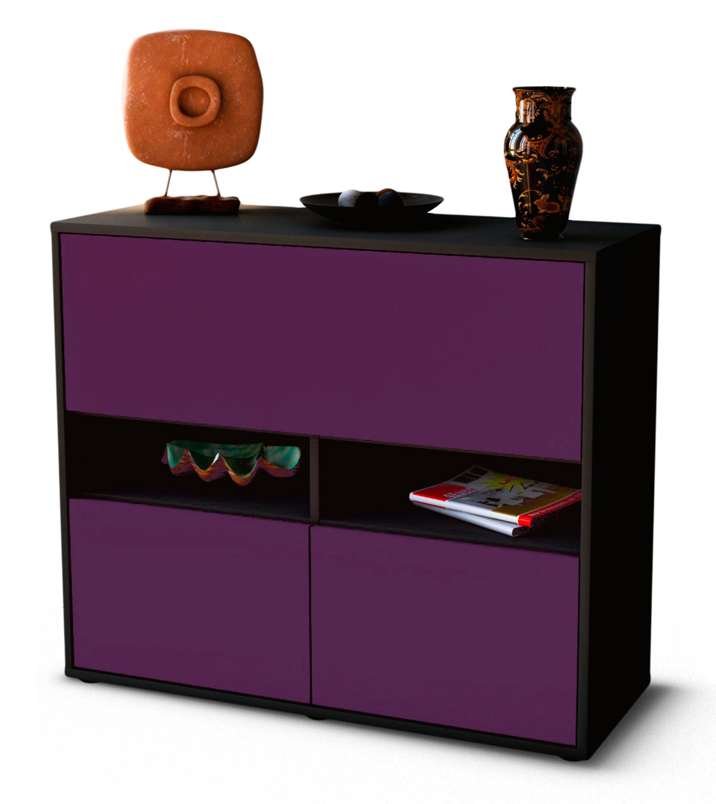 Sideboard Cassandra | | Front in Lila | 92x79x35cm (BxHxT) 1 Sideboard Cassandra | | Front in Lila | 92x79x35cm (BxHxT)