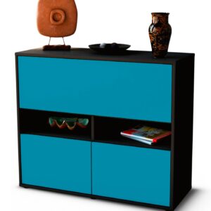 Sideboard Cassandra | | Front in Türkis | 92x79x35cm (BxHxT)