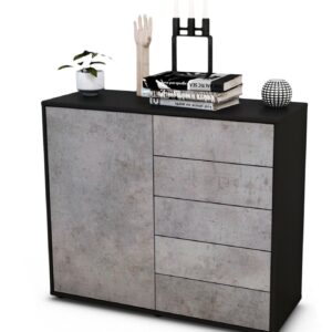 Sideboard Cecilia | | Front in Beton Optik | 92x79x35cm (BxHxT)