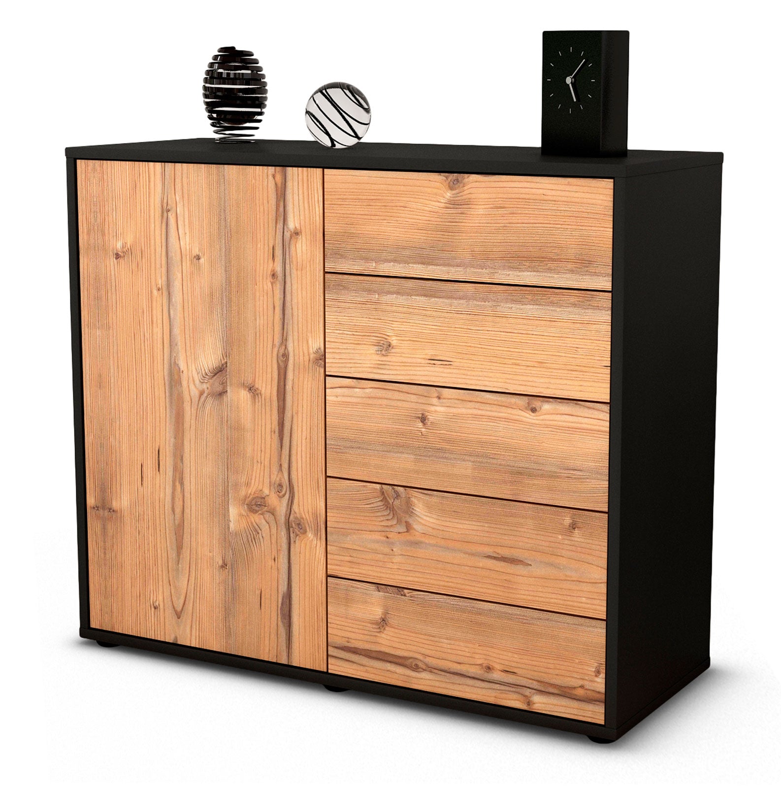 Sideboard Cecilia | | Front in Pinie Holz Optik | 92x79x35cm (BxHxT) 1 Sideboard Cecilia | | Front in Pinie Holz Optik | 92x79x35cm (BxHxT)