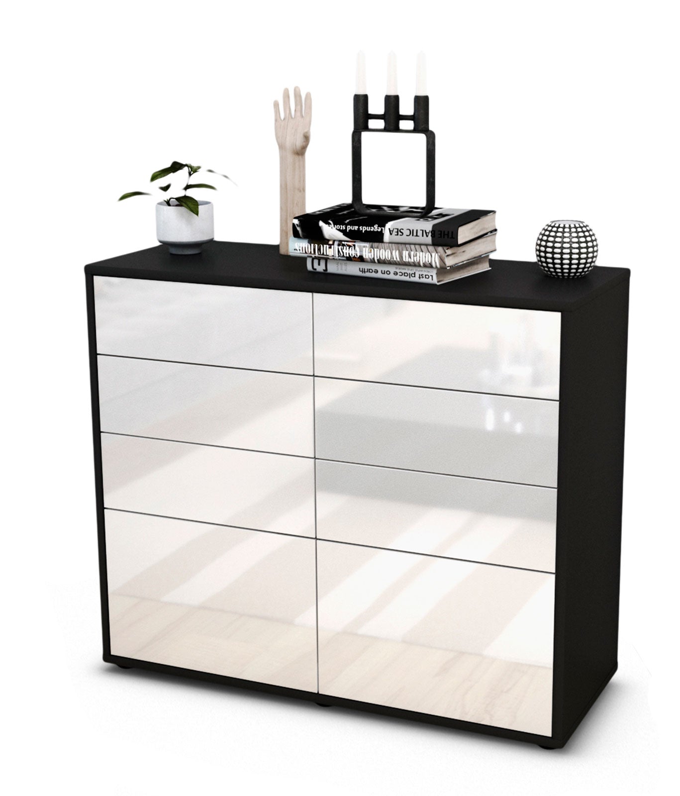 Sideboard Celeste | | Front in Hochglanz Weiß | 92x79x35cm (BxHxT) 1 Sideboard Celeste | | Front in Hochglanz Weiß | 92x79x35cm (BxHxT)