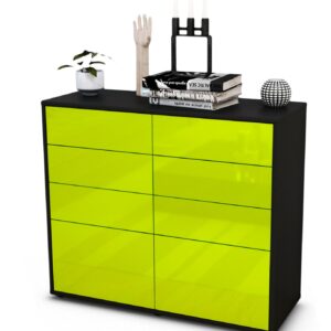 Sideboard Celeste | | Front in Hochglanz Grün | 92x79x35cm (BxHxT)