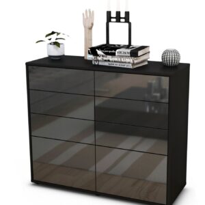 Sideboard Celeste | | Front in Hochglanz Grau | 92x79x35cm (BxHxT)