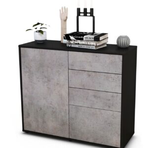 Sideboard Celestina | | Front in Beton Optik | 92x79x35cm (BxHxT)